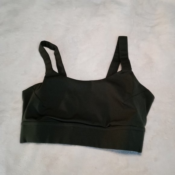 NEW ADAY "LIGHTEN UP" Sports Bra Moss Green Sustainable Athleisure Size XS - Picture 4 of 11